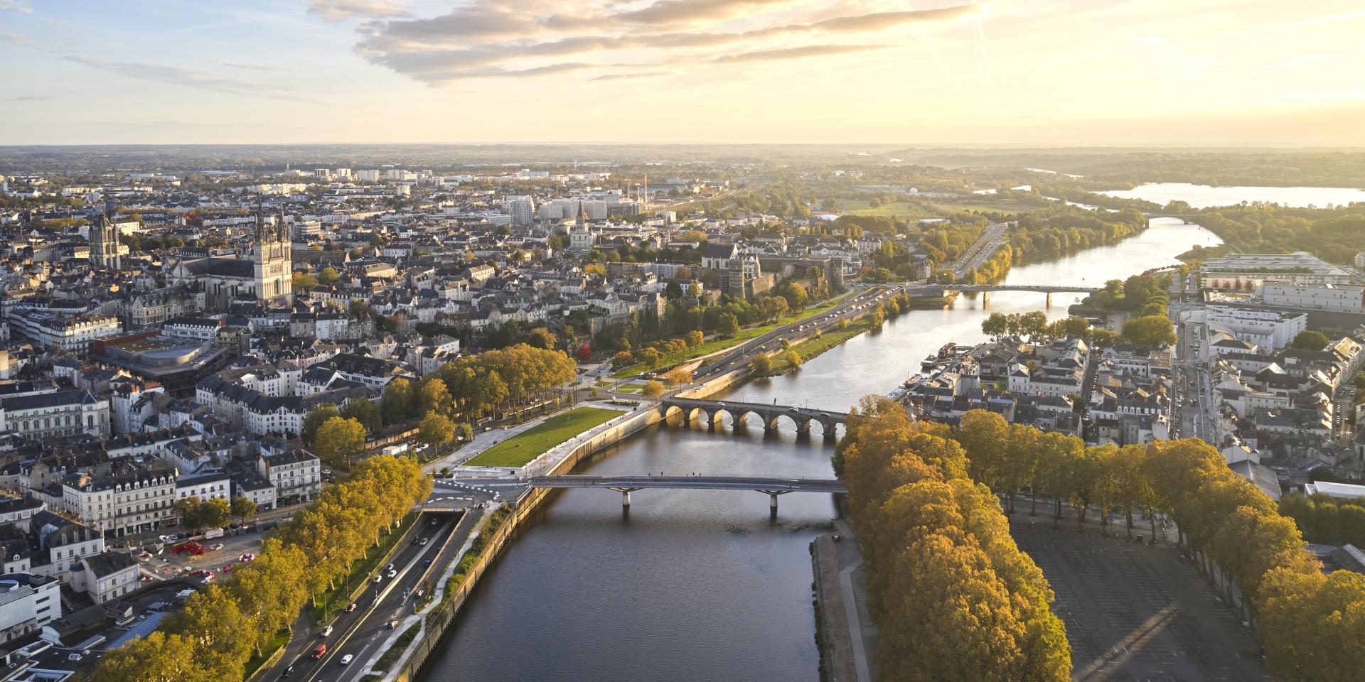 Angers, vue du ciel