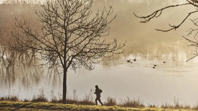 Footing en hiver au Parc Balzac à Angers