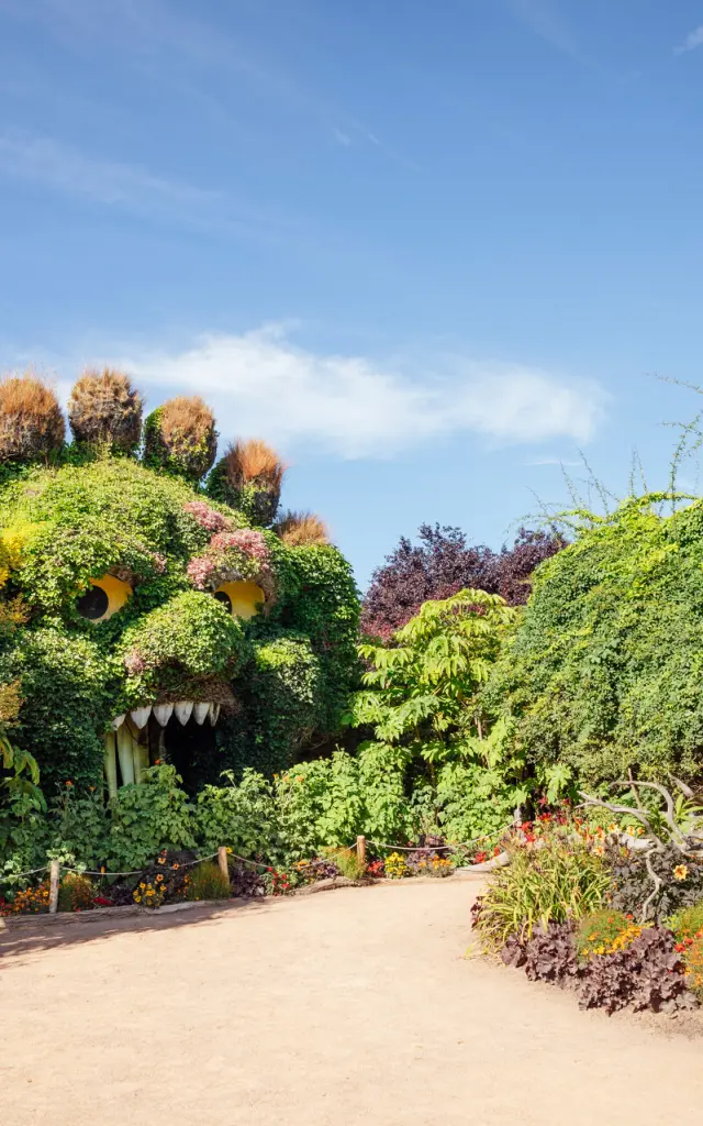 Plan large sur le monstre végétalisé du parc