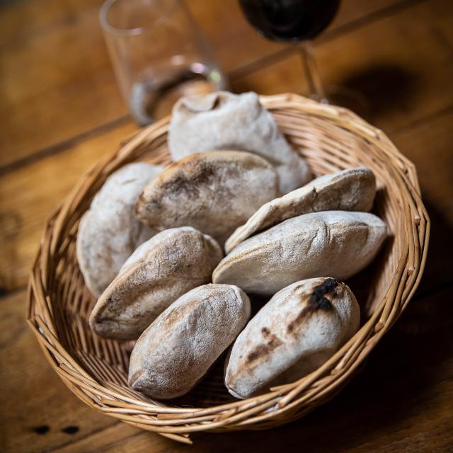 Fouées dans un panier