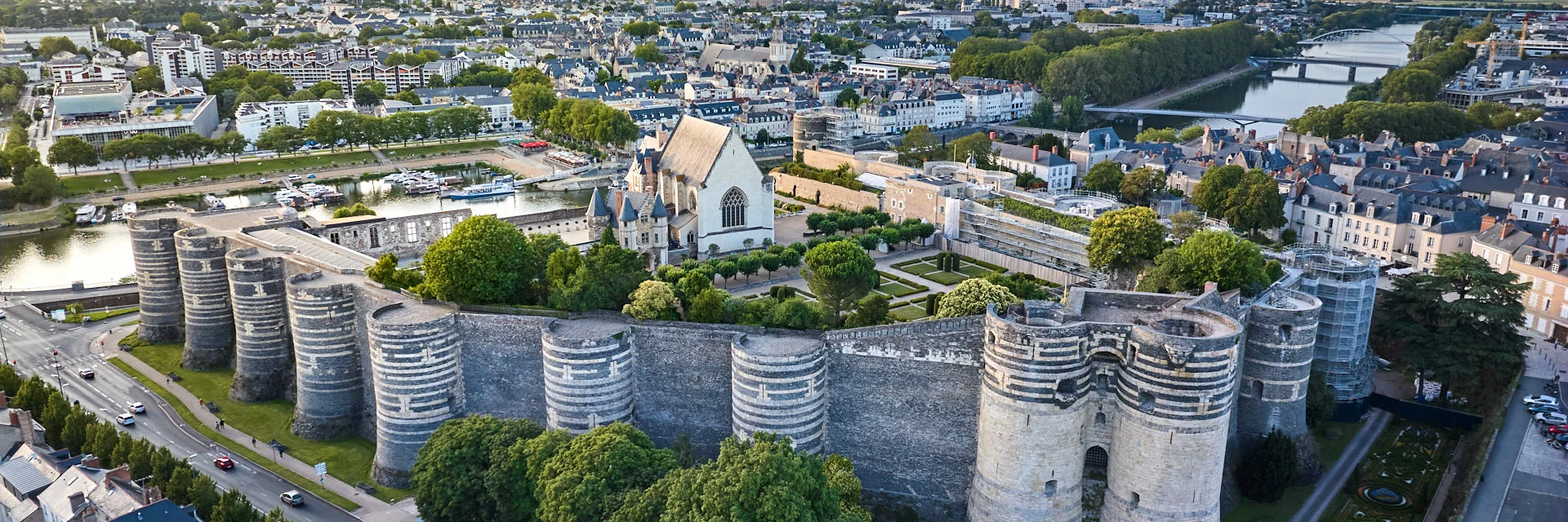 Château d'Angers vue aérienne