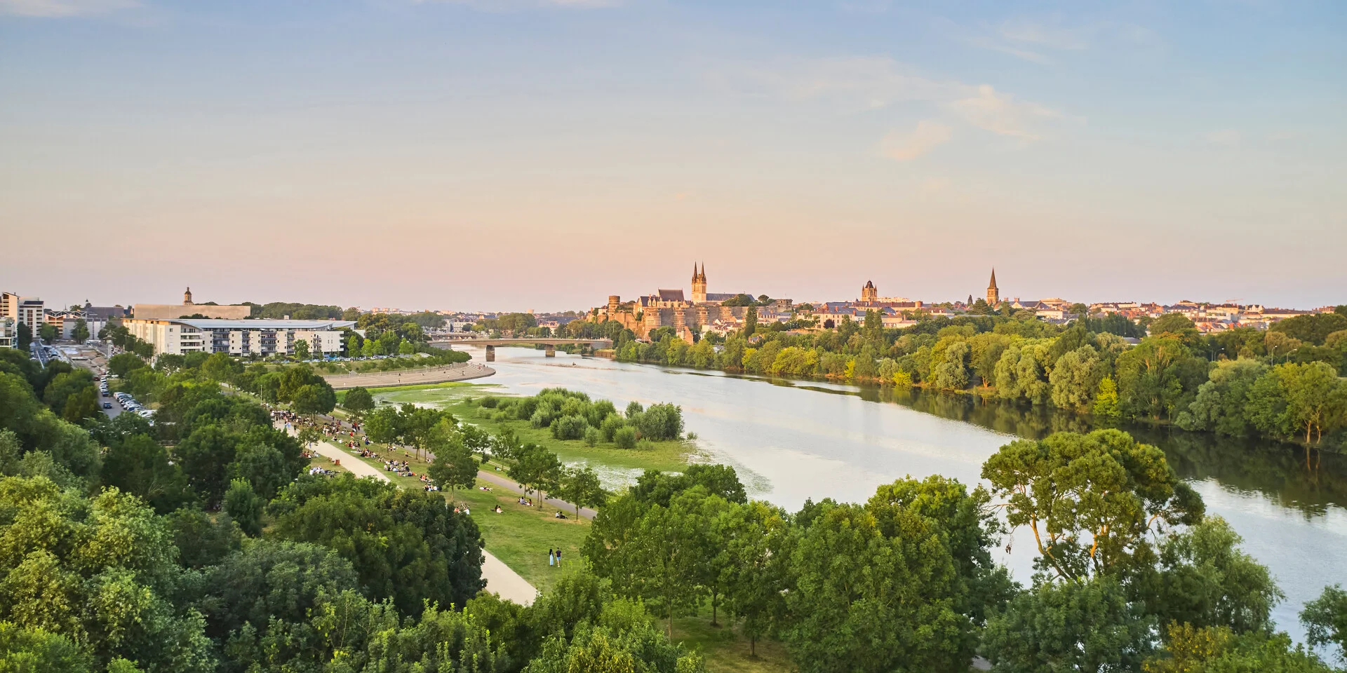 Vue aérienne sur Angers