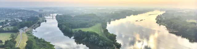 Vue aérienne embouchure de la Maine