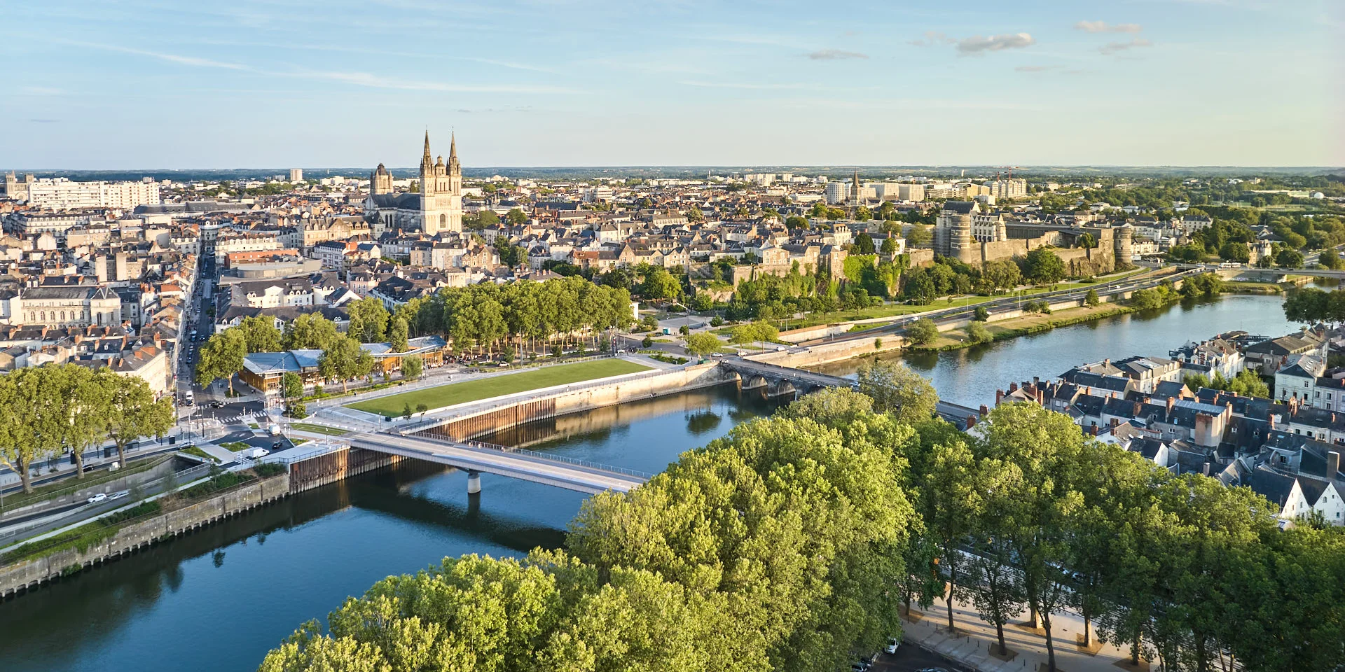 Vue aérienne d'Angers