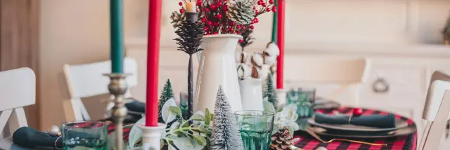 Tables décorée pour les fêtes