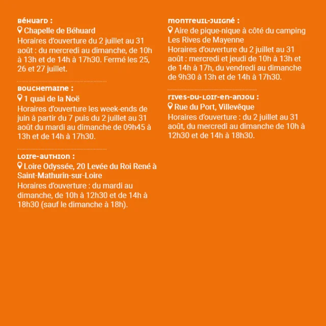 Horaires bureau d'information