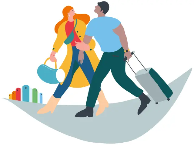 Illustration de visiteurs à Angers