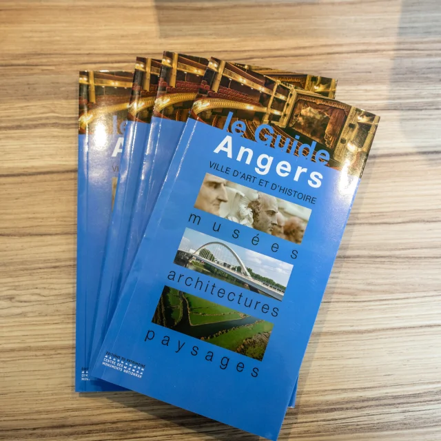 De nombreux livres et ouvrages sont proposés à la boutique de l'Office de tourisme d'Angers.