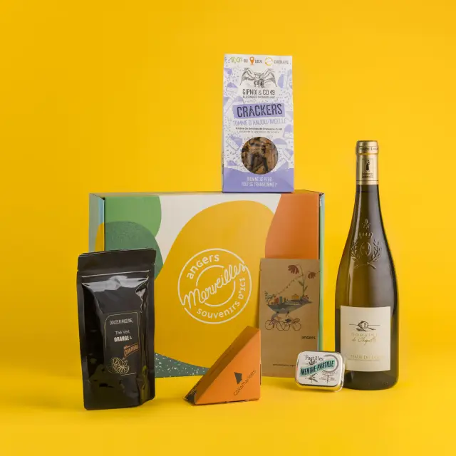 Suggestion de présentation pour le pack cadeau Délice - Angers Merveilles