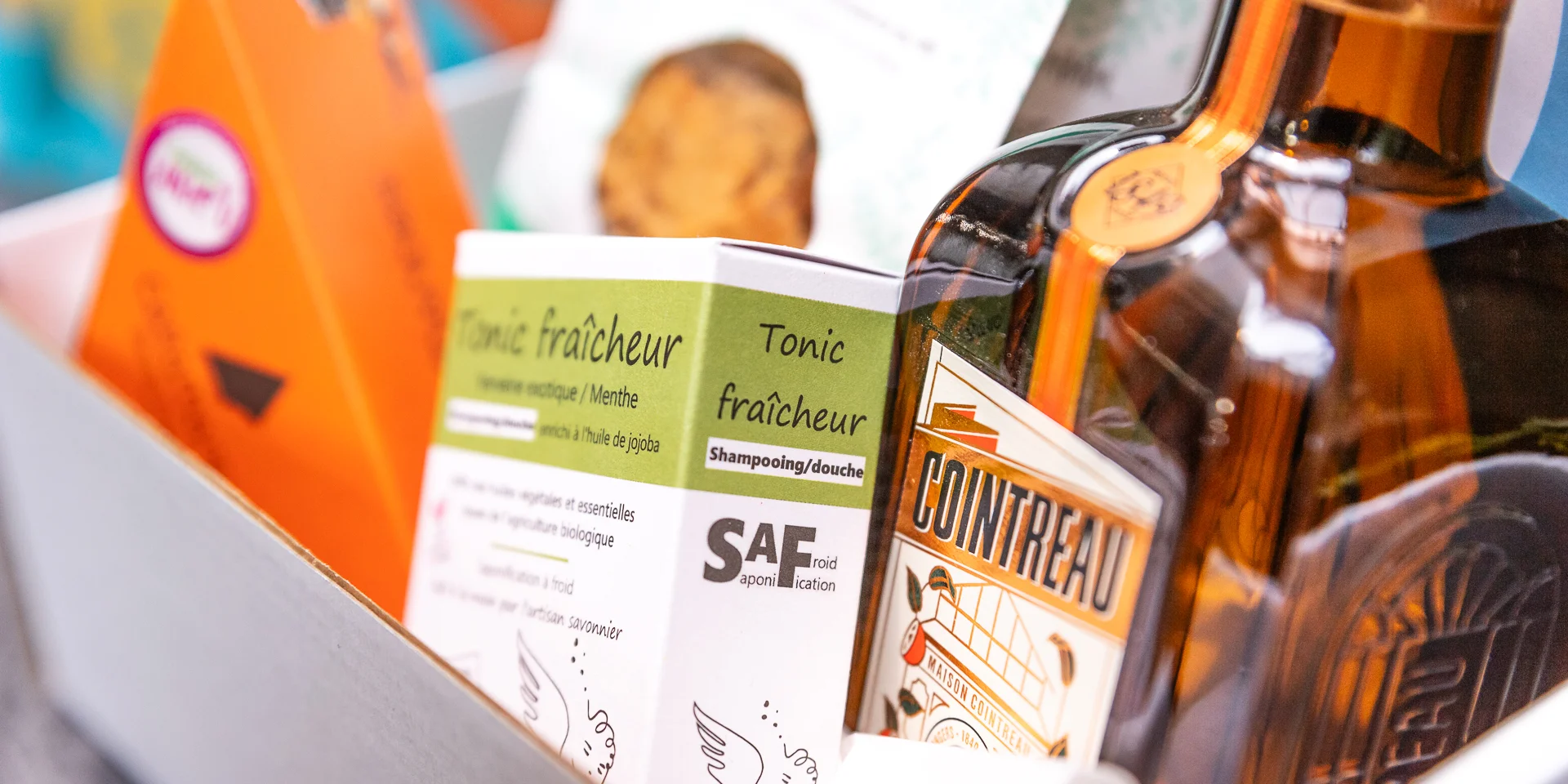 Produits locaux Made in Angers disponibles à la boutique de l'Office de tourisme d'Angers.