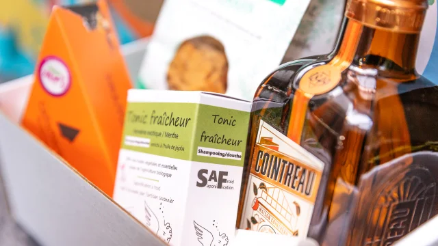 Produits locaux Made in Angers disponibles à la boutique de l'Office de tourisme d'Angers.