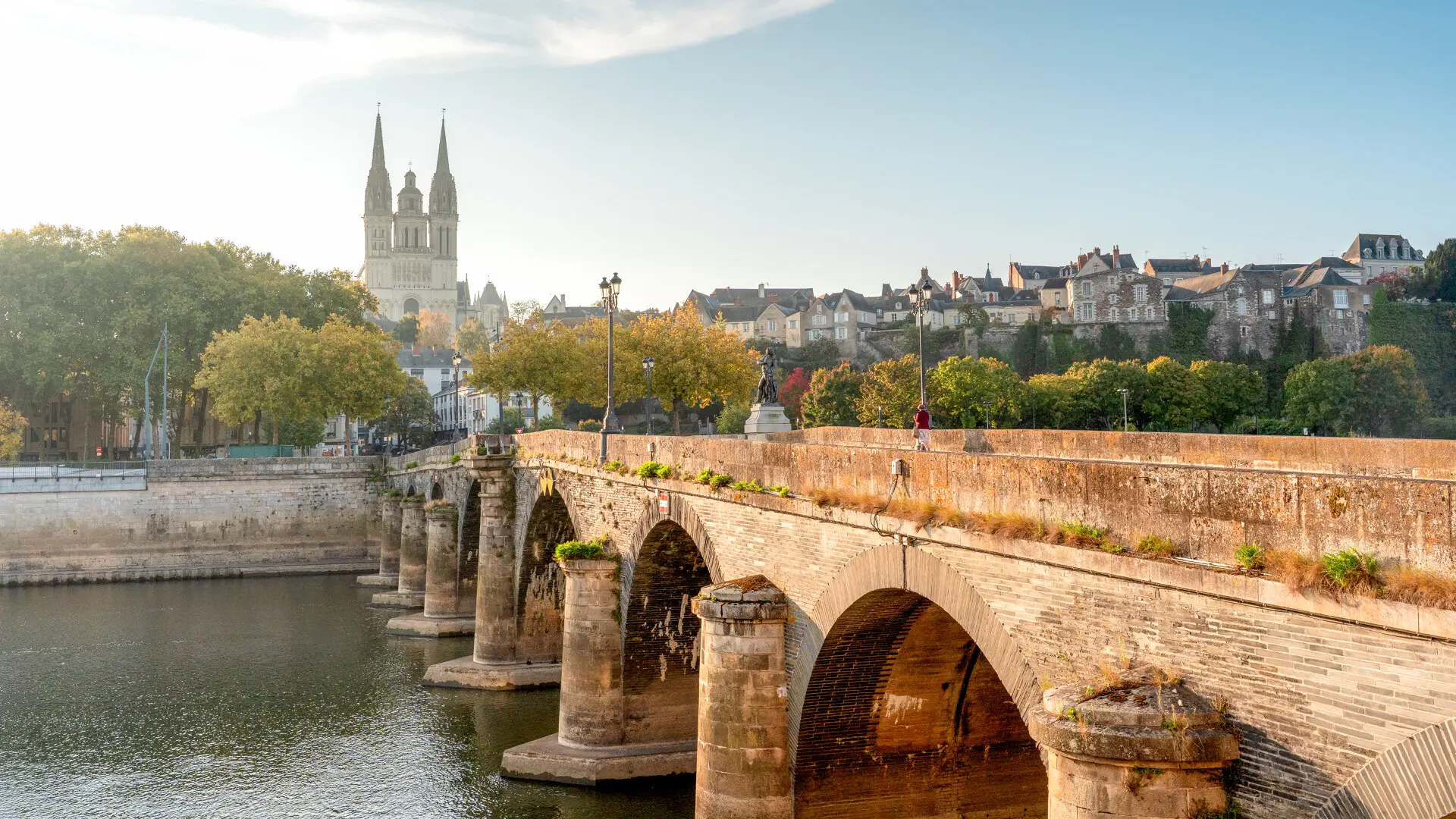 Pont de Verdun à Angers en hiver