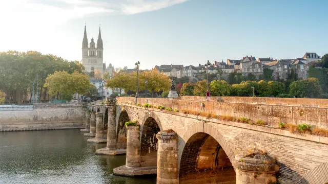 Pont de Verdun à Angers en hiver