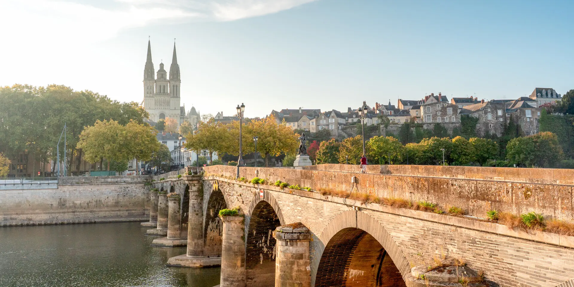 Pont de Verdun à Angers en hiver
