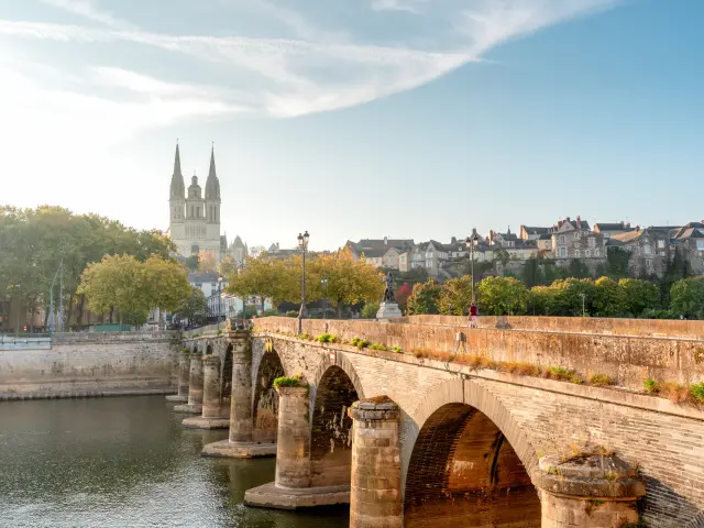 Pont de Verdun à Angers en hiver