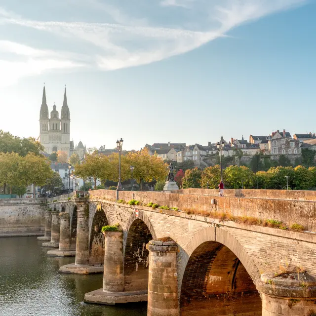 Pont de Verdun à Angers en hiver