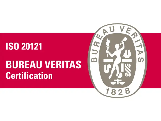 Logo Bureau Véritas pour la certification ISO 20121 pour l'événementiel écoresponsable